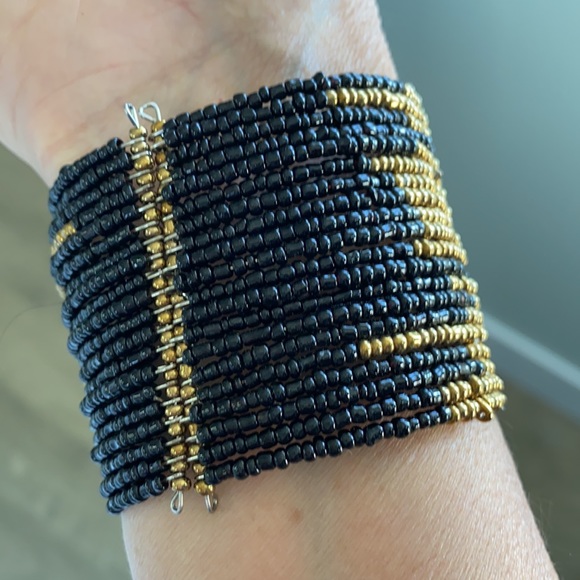 Beaded cuff bracelet - Picture 3 of 5